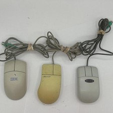 Vintage Computer Mouse Lot Of Three IBM Microsoft 52695 Belkin F8E201 Untested picture