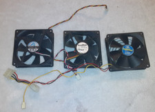 3x 90mm PC Computer Desktop Fans Various Brands Black 12v picture