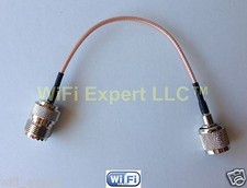 UHF SO239 Female to RP-TNC MALE RF pigtail Cable COAX RG316 4-20inch USA Assmbld picture