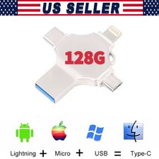 USB 3.0 Flash Drive 128GB Type C Memory Photo Stick for iPhone Android iPad Lot picture