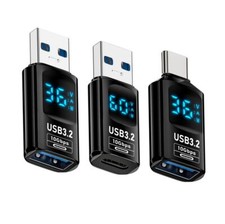 Cablecy 3pcs/lot Type-C Smart LED Display USB-C to USB3.2 Type-A Adapter 10Gbps picture