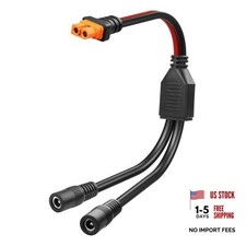 12AWG XT60I to DC Y Splitter Power Cable XT-60I Female to Dual DC5521 Female picture