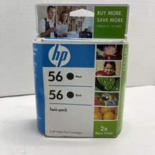 Genuine HP 56 56 C9319FN Black Combo Pack Ink Cartridges 2013 OEM NEW SEALED picture