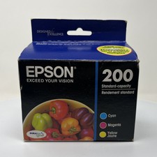 Genuine Epson 200 Cyan Magenta Yellow Ink Cartridges Exp 09-2019 picture