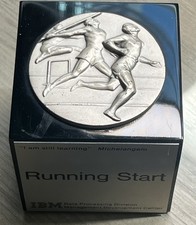 IBM Vintage Running Start Award Data Processing Michelangelo Quote 1970S? Trophy picture
