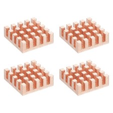 4 Pcs Copper Heatsink 15x15x5mm, Heat Sink Cooler Radiator for picture