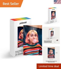 Vibrant 2x3 Photo Paper Cartridge - 20 Sticky-Back Sheets for Easy Printing picture