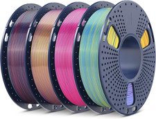 Silk Triple Color PLA Filament Bundle Muticolor 1.75mm Spool 0.25kg Pack for 3D picture