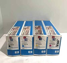 4 x Genuine HP Color LaserJet 3000 Toner Q7560A Q7561A Q7562A Q7563A picture