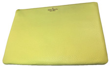 Kate Spade Large Zip Pouch Jackson Lime Light/Yellow NEW  picture