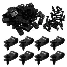Bivethoi R-Type Cable Clip 1/4 inch Black 120 Pack picture