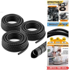 Spiral Wrap Cable Protector 3 Pcs 1/4 1/2 3/8 In 25 Ft Hydraulic Hose Guard picture