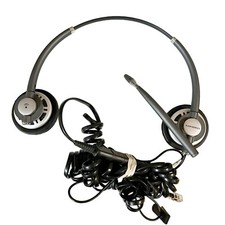 Plantronics EncorePro HW720 Black Dual-Ear Wired Headset Black Office Work picture