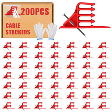 200 Pack Cable Stackers with Steel Nails, Multi-Cable Electrical Wire Clips picture
