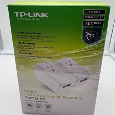 TP-Link AV500 Powerline Network Adapter Starter Kit 2-Port Passthrough picture