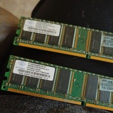 512MB 2x256MB DDR-400 NANYA PC-3200 NT256D64S88C0G-5T Desktop Memory Kit DDR1 picture