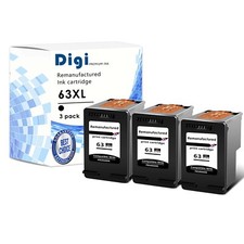 63XL Generic Ink Cartridge FOR HP OfficeJet 3830 3831 3832 3833 4650 3PK Black  picture