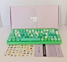 Ubotie Bluetooth Keyboard Green SK-621BT Keyboard 84 Rounded Keys Tested Works picture