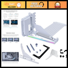 Vertical GPU Mounting Kit - 4 Slots, PCIe 5.0 Riser, White, PC Gaming Accessory picture