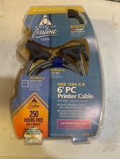 Curtis 6 Ft Printer Cable  IEEE 1284 DB25 Male/centronics 36 male A22087-06 picture