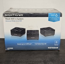 NEW SEALED Netgear Nighthawk Whole Home Mesh WiFi 6 Router System MK6W AX1500 picture