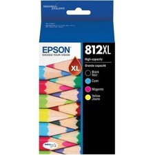 Epson 812XL Genuine High Capacity 4-Pack Ink Cartridge Combo T812XL-XCS picture