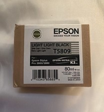 Genuine Epson T5809 Pro 3800 3880 Light Light Black Ink T580900 picture