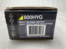 80C0HYG Original OEM Lexmark 800HYG Toner, Yellow High Yield Genuine Sealed picture