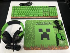 Razer Minecraft Edition Gaming Keyboard Mouse And Mat Headset Bundle preowned picture
