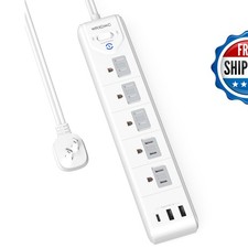 WRXDMC 2 Prong to 3 Prong Outlet Adapter 5ft Cord picture