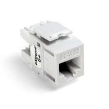 Leviton Extreme 6 White Electronic Cable Connector QuickPort Compatible 25 Pack picture