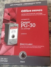 Office Depot Canon Ink PG-30 Black Ink Cartridge New In Box picture