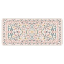 Large Floral Desk Mat 35.4x15.7in Water Resistant Non-slip Gray Office Mouse Pad picture