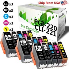 15Pack PGI 220/CLI 221 w/Chip Ink Cartridges for PIXMA MP620 MP640R Printer picture