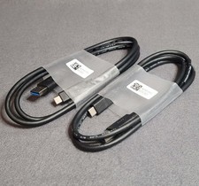 2-pk DELL 5K50313501 USB-C to USB-A 3.1 Fast Charging Data Cable Gen2 Black 3ft picture