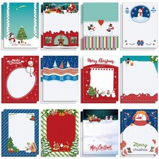 24 Pcs Christmas Winter Theme Notepads Holiday 3.9 x 3 inches, Vivid Pattern  picture