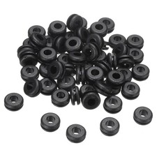 60Pcs, 6x10mm Rubber Grommets, Firewall Grommet Automotive for Wiring, Black picture
