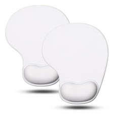 JIKIOU Ergonomic Mouse Pad with Gel Wrist Rest 2 Pack, Portable Small Blank picture
