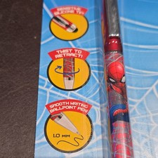 Marvel Spider-Man Stylus Pen, Retractable Silicone Tip Ballpoint 1.0mm Red/Blue picture