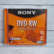 Sony DVD+RW 2X 120 Minutes 4.7 GB Disc AccuCORE Re-Recordable Rewitable NEW READ picture