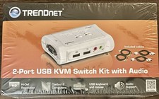 Trendnet TK-209K 2-port USB KVM Switch Kit with Audio *New & Sealed* picture