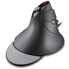 MOJO Silent Vertical Gaming Mouse - Ergonomic for PC w/ 4 Black picture