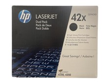 Original HP 42X Q5942XD Dual Pack Black Toner Cartridges New picture