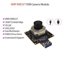 8MP IMX317 USB3.0 Camera Module 4K AF/FF 30fps UVC Driver Free Wide Angle Indust picture