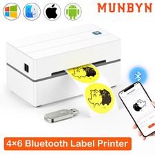 MUNBYN 130B Bluetooth Label Printer 4x6 Thermal Shipping Label for USPS UPS Etsy picture