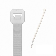 12 Inch Nylon Cable Wire Zip Tie 50 lbs - Natural White 200 Pack Lot Pcs Qty picture