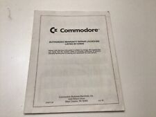 Vintage Commodore Authorized Warranty Repair Locations Listed by State - July 88 picture