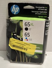 HP 65XL/65 High-Yield Black And Tricolor Ink Cartridges 6ZD95AN Exp. 2/2027 picture