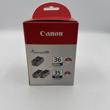 Canon ChromaLife 100 Genuine Black & Color 3 Pack Ink 35-35-36 New Sealed picture
