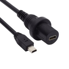 CABLECY Waterproof Dustproof 480Mbps Mini USB2.0 5Pin Male to Female Extension picture